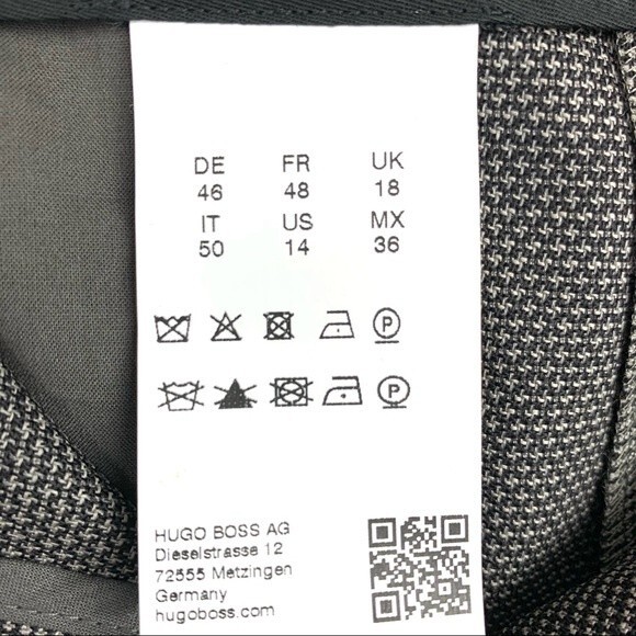 Hugo Boss Tulea Gray Trousers Plus Size 14 NEW Office Career Pants Straight Leg - Picture 4 of 11